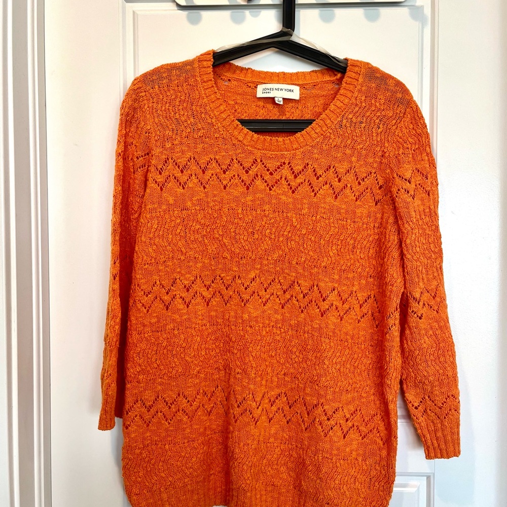 Jones New York Women's Orange Sweater